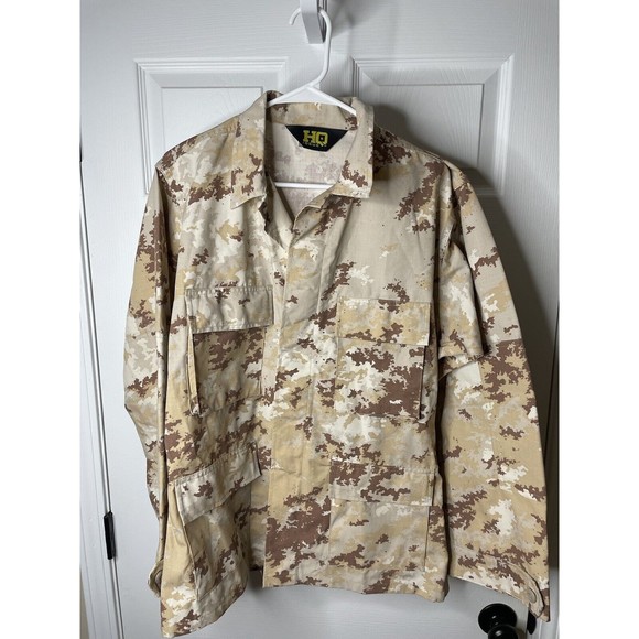 HQ Issue Camouflage Multi Pocket Jacket Medium Regular Desert Storm Pattern - Picture 1 of 4